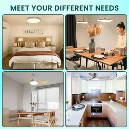 5.1inch Ceiling Fan LED Light Replacement, 24W 2100Lm Ceiling Fan Light kit,3CCT 3000K/4000K/5000K Dimmable LED Engine Retrofit kit for Ceiling Light, Pendant-1Pack