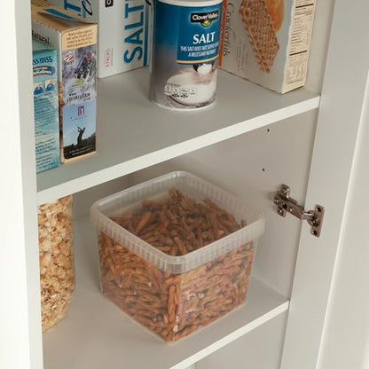 Sauder HomePlus Pantry Storage Cabinet, Soft White | Single Door, Adjustable Shelves, Kitchen Storage Cabinet - color: White
