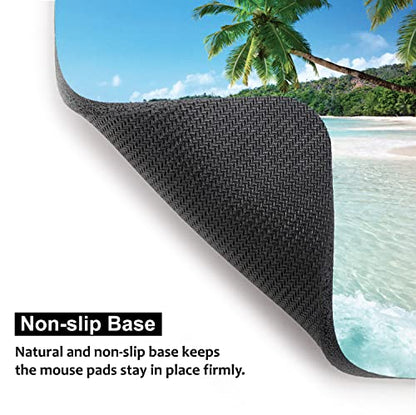 Small Mouse Pad 6 x 8 Inch, Audimi Mini Mouse Pad Thick for Laptop Wireless Mouse Home Office Travel, Portable & Washable (Beach) - color: Summer Beach