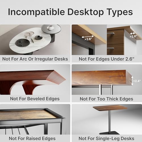 PEGZONE Desk Extender Tray, 24" x 12", with Storage Drawer, Medium, Walnut - color: Walnut, size: Medium