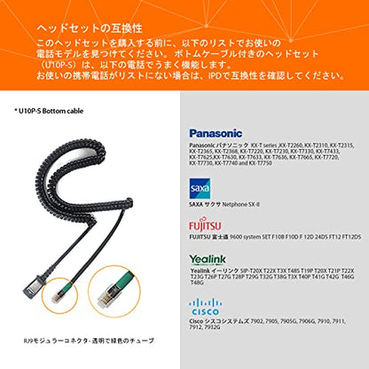 IPD IPH-250 Office Phone Headset with Noise Cancelling Microphone - color: 250-BL-LEAT