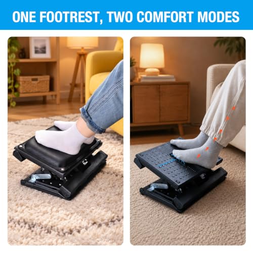 Adjustable Foot Rest Under Desk for Office,Home, Gaming & Study - color: Black, size: Extra Large