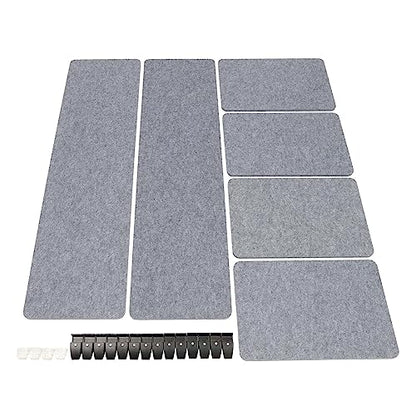 Acoustic Freestanding Privacy Partition 2PCS 47.25" x 16", 4PCS 23.6" x 16" Gray Desk Panels Noise Reducing Freestanding Desk Partitions Privacy Panels Sound Absorbing Cubicle Desk Divider