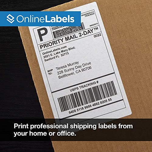 OnlineLabels 4" x 6" Thermal Transfer Labels - 1" Core - 4 Roll - size: 4 Rolls