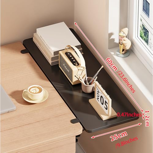 Desk Extender Tray, Punch-Free Clamp on 90° Foldable Keyboard Drawer Tray, Table Mount Armrest Shelf, Computer Elbow Arm Support (Black, 23.6"*9.8"*0.5"/60cm*25cm*1.2cm) - color: Black, size: 23.6"*9.8"*0.5"/60cm*25cm*1.2cm
