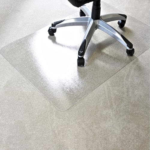 Marvelux Enhanced Polymer Eco-Friendly Office Chair Mat for Low and Standard Pile Carpeted Floors 48" x 51" | Rectangular Carpet Protector, Transparent | Multiple Sizes - size: 48" x 51"