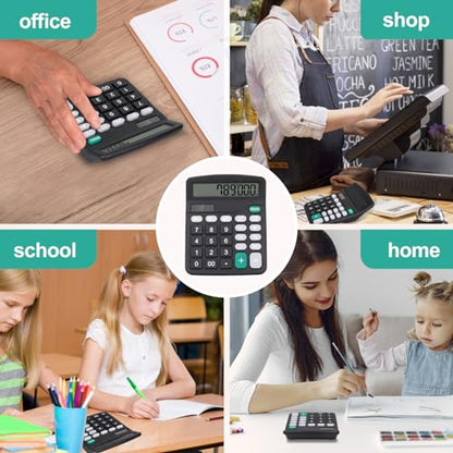 Desktop Calculator, Black Calculator Big Buttons, 12-Digits - color: Black1