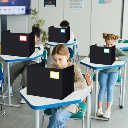 24 Pcs Privacy Folders for Students Testing, Stylish, Black - color: Black, style: Stylish