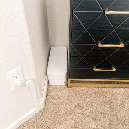 ZhiYo 2 Pack Cable Management Box, Medium & XL, Power Strip Organizer White - color: White, size: Extra Large + Medium