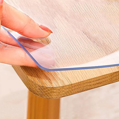 14x24 Inch Clear Plastic Office Writing Desk Protector Glass PVC Desk Pad Blotters for Office Home Laptop Computer Tabletop Keyboard Mat Easy Clean Waterproof Non-Slip with Mouse Pad Heat Resistant - size: 14X24 inch