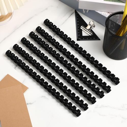 Yunsailing 150 Pack Plastic Binding Combs Plastic Binder Comb Ring 19 Ring Binding Spines Letter Size Spiral coils for Notebook Calendar(5/8 in,Black) - color: Black, size: 5/8 In