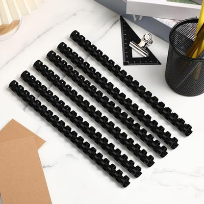 Yunsailing 150 Pack Plastic Binding Combs Plastic Binder Comb Ring 19 Ring Binding Spines Letter Size Spiral coils for Notebook Calendar(5/8 in,Black) - color: Black, size: 5/8 In