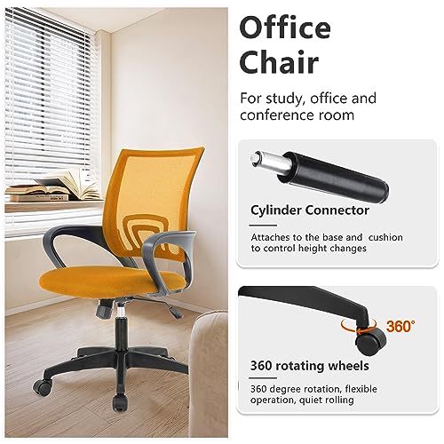 PayLessHere | Office Chair | Orange | Pack of 2 | with Lumbar Support - color: Orange, style: pack of 2