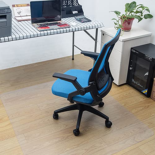 Heavy Duty PVC Chair Mat for Hard Floors, 2 mm Thick (36" x 48" Rectangle) - size: 36" x 48" Rectangle