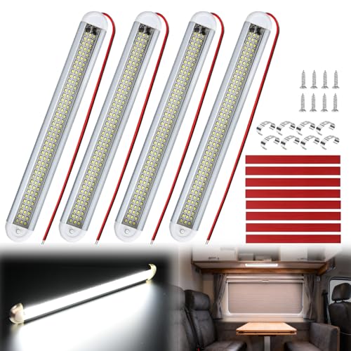 Nilight LED Interior Light Bar 4PCS 12 Inch Strip Lights - color: White Interior Lights-12" 4PCS