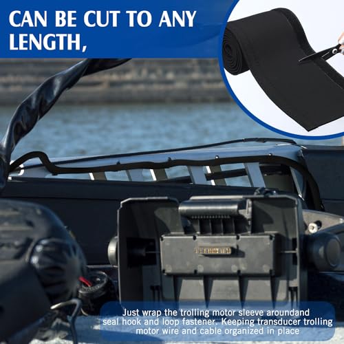 2 Rolls Total 120 in Cable Management Sleeve Trolling Motor Neoprene Sleeve