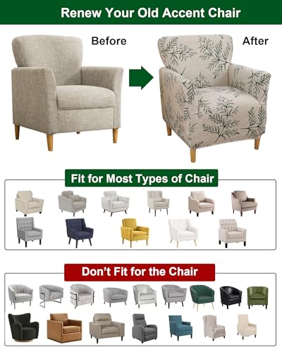 CRFATOP Accent Chair Cover, Stretch Armchair Slipcover for Living Room - color: Color A19
