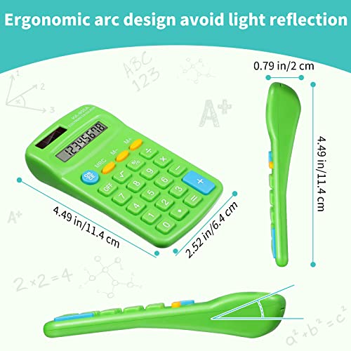 Flutesan 30 Pack Pocket Calculator,Green, White, Red, Yellow, Blue, Black - color: Green, White, Red, Yellow, Blue, Black