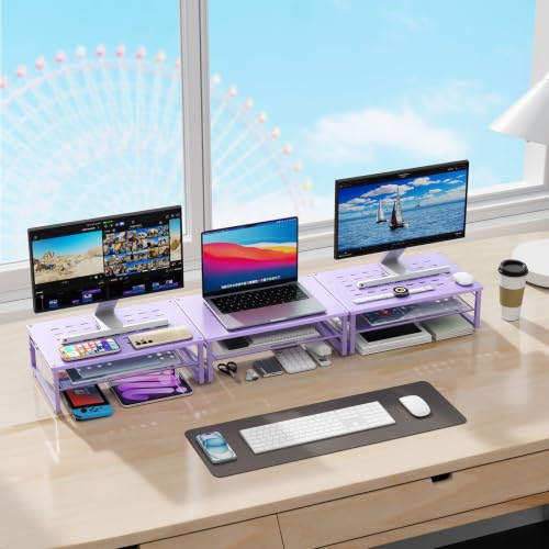 gianotter 2-Tier Metal Monitor Stand Riser - color: Purple