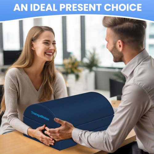 TranquilRelax Foot Rest Under Desk, 3-Height Adjustable Foot Stool, Blue - color: Blue, size: Large