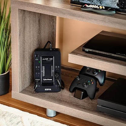 CyberPower ST625U Standby UPS Battery Backup and Surge Protector | 625VA/360W, 8 Outlets, 2 USB Charging Ports, Compact, UL Certified - size: 625VA, style: Compact
