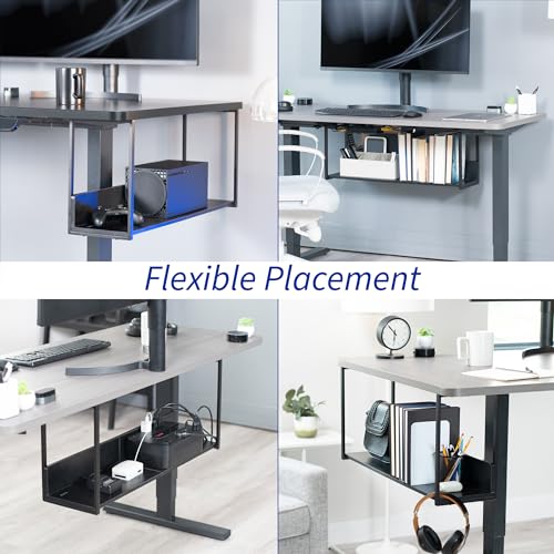 VIVO Black Under Desk 30 x 7 in Storage Shelf, DESK-SHELF30-UB