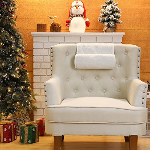 Weysat Recliner Pillow Neck Head Support Roll Non Slip Fleece Adjustable Neck Chair Headrest Cushion for Travel Home Office Recliner Couch Sofa Armchair Support and Pain Relief(Beige) - color: Beige