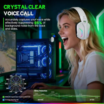WESEARY Wireless Gaming Headset for Xbox Series X|S, Flux White - color: Flux White