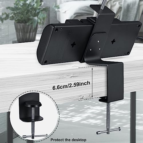 Desk Clamp for Power Strip - Removable Holder for Desk Edge - Sturdy Table Mount - Fits 2.55" to 4.13" Width - Black - size: Large