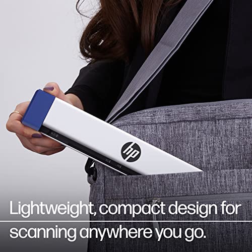 HP Small USB Document & Photo Scanner for Portable 1-Sided Sheetfed Digital Scanning, Model HPPS100, for Home, Office & Business, PC and Mac Compatible, HP WorkScan Software Included | Bag-Ready for Home, Office & Travel, 15 ppm for Small-Medium Batches,