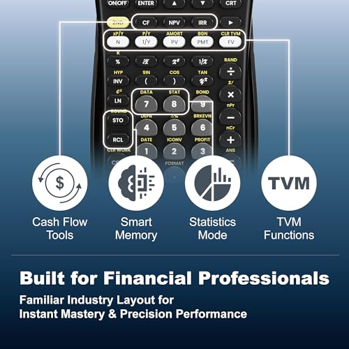 CATIGA Financial Calculator Business Analyst Master, TVM, IRR, NPV, Cash Flow, Amortization & Break-Even, Perfect for Real Estate, Banking, Accounting & Finance Professionals, 10-Digit LCD, CF-300