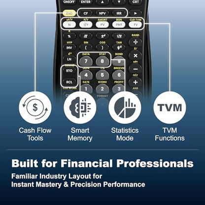 CATIGA Financial Calculator Business Analyst Master, TVM, IRR, NPV, Cash Flow, Amortization & Break-Even, Perfect for Real Estate, Banking, Accounting & Finance Professionals, 10-Digit LCD, CF-300
