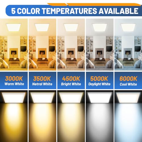 Allsmartlife 2x2 LED Flat Panel Light 6-Pack, 0-10V Dimmable, 5CCT 3000K-3500K-4500K-5000K-6000K, MAX 60W/7200 Lumens, Back-Lit 2x2FT LED Panel Drop Ceiling Light Fixtures, 100-277V 50/60Hz - size: 6-Pack