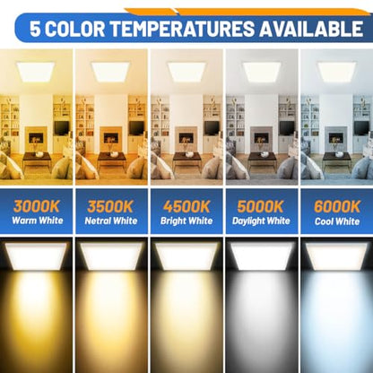 Allsmartlife 2x2 LED Flat Panel Light 6-Pack, 0-10V Dimmable, 5CCT 3000K-3500K-4500K-5000K-6000K, MAX 60W/7200 Lumens, Back-Lit 2x2FT LED Panel Drop Ceiling Light Fixtures, 100-277V 50/60Hz - size: 6-Pack