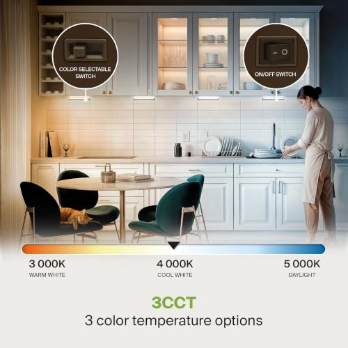 ASD LED Under Cabinet Lighting, 12 inch 5W 325 LM, Dimmable Hardwired Under Cabinet Lights for Kitchen, 3000K Soft/4000K Cool/5000K Daylight, Under Counter Light Fixtures, ETL, Bronze, Bullnose Design - color: 12 Inch Bronze, size: 1 Pack