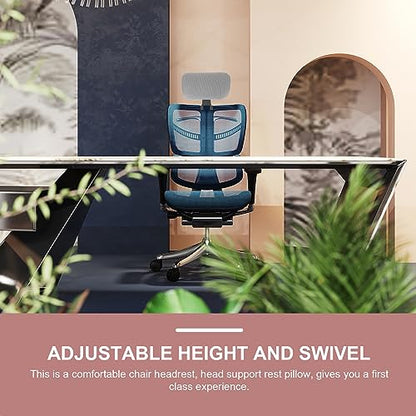 Veemoon Ergonomic Desk Chair Chair Headrest Attachment Head Support Cushion Elastic Sponge Head Pillow Adjustable Height Angle Upholstered for Executive