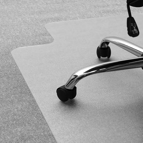 Floortex Ultimat Carpet Chair Mat with Lip, 48-inch x 60-inch, Designed for Medium-Pile Carpet, Clear Polycarbonate (1115227LR)