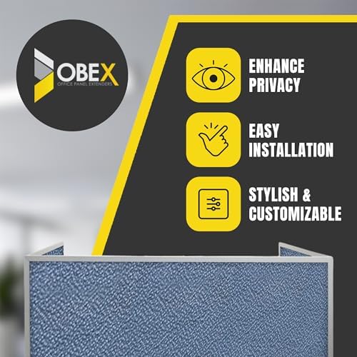 OBEX Acoustic Mounted Screen Privacy Panel Table Top Separator, Sound Blocking Desk Divider (Twilight, 18" X 30") - color: Twilight, size: 18"H X 30"W