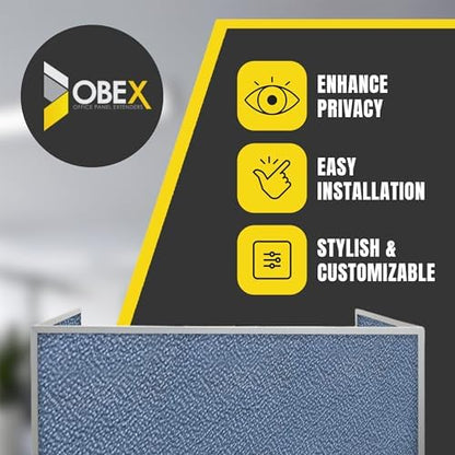 OBEX Acoustic Mounted Screen Privacy Panel Table Top Separator, Sound Blocking Desk Divider (Twilight, 18" X 42") - color: Twilight, size: 18"H X 42"W