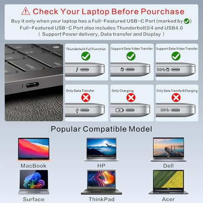 Adjustable Laptop Stand for Desk with Docking Station 9-in-1, Aluminum Laptop Riser with USB Hub, 360° Swivel, Dual Display 4K60Hz HDMI, 3 USB3.0, 100W PD Charging, for MacBook Pro Air/Dell/HP 7-15.6" - size: 9-in-1 Hub Laptop Stand