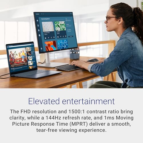 Dell 24 Plus Monitor - S2425HSM - 23.8-inch FHD (1920x1080) 144Hz 1ms Display, 2 x 3W Speakers, HDMI Connectivity, Height/Tilt/Pivot/Swivel Adjustability, AMD FreeSync - Ash White - size: S2425HSM