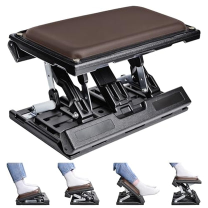 Adjustable Foot Rest Under Desk for Office,Home, Gaming & Study - color: Brown, size: Extra Large