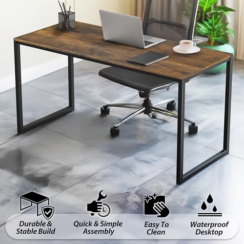 SHW Mission 32-Inch Home Office Computer Desk, Rustic Brown - color: Rustic Brown, size: 32-Inch