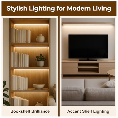 cambk 60inch Hardwired Under Cabinet Lighting for Kitchen, 6000K White Wired Undercounter Waterproof Led Strip Lights, Luces para Cocina Bajo Gabinete Under Shelf Lights - size: 60in