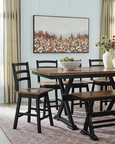 Signature Design by Ashley Counter Height Swivel Bar Stools, Set of 2 - style: Swivel Stool