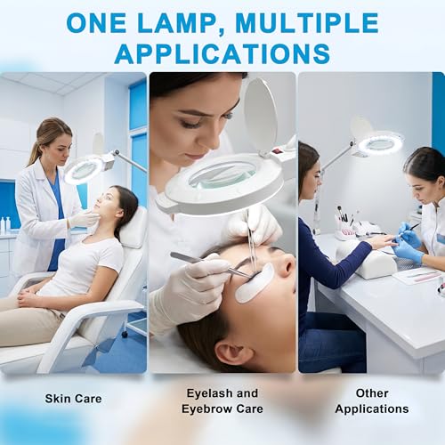 Elitzia 5X Magnifying Floor Lamp with Light for Esthetician