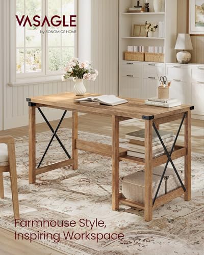 VASAGLE Computer Desk with Storage Shelves, 23.6 x 47.2 x 29.5 Inches