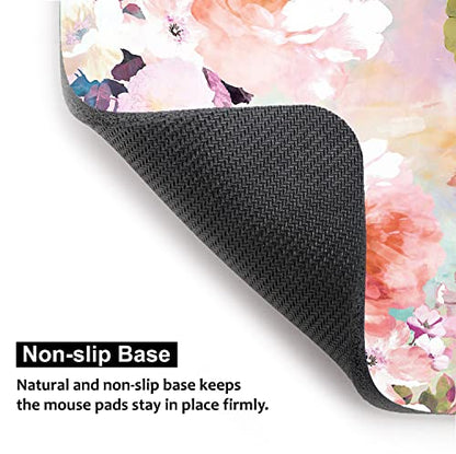 Small Mouse Pad 6 x 8 Inch, Audimi Mini Mouse Pad Thick for Laptop Wireless Mouse Home Office Travel, Portable & Washable (Flower) - color: Flower
