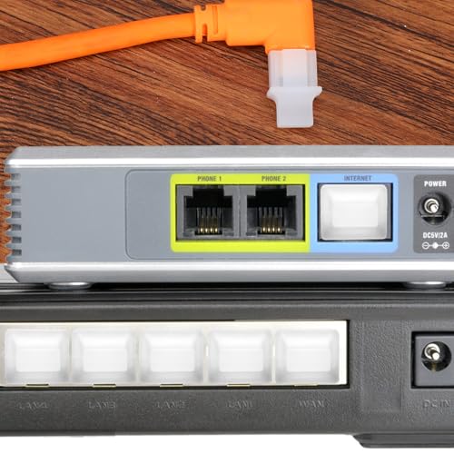 20 Pack White Rj45 Dust Cover Caps, Ethernet Port Cover Ethernet LAN Port Protector Rj45 Anti-Dust-Cover Plugs Protector Stopper Cap for Fiber Optic Copper Rj45female Fiber Terminal Slot, Silicone