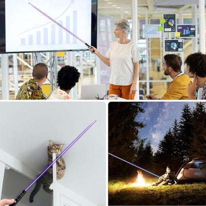 Purple USB Laser Pointer for TV LED LCD Screen Demo Outdoor Construction Exploration - color: Purple